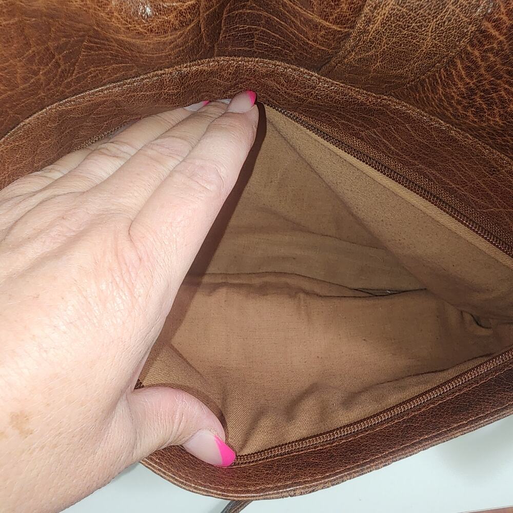 vintage Wilsons Leather brown textured messenger crossbody bag - Picture 14 of 14